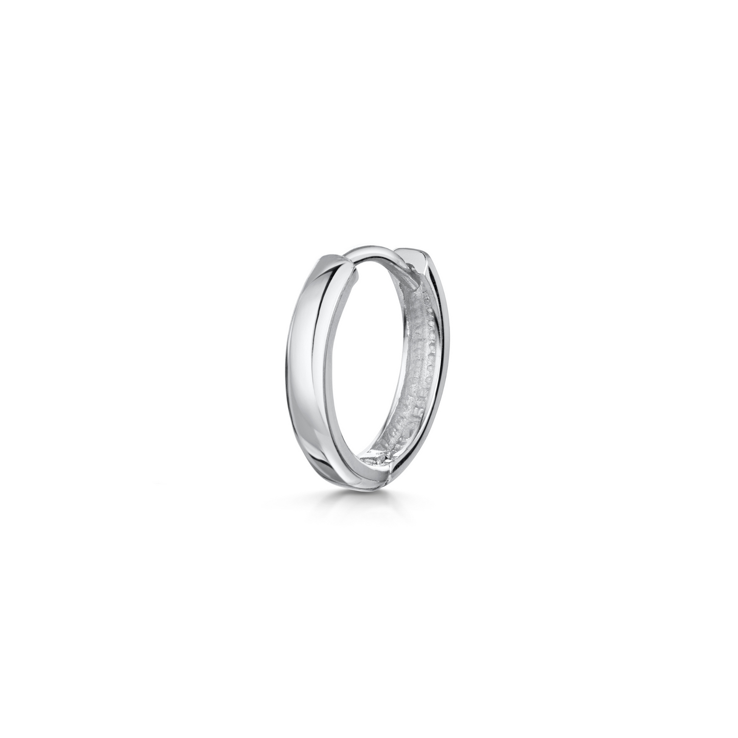 astrid miyu 9k solid white gold simple huggie earring Huggies and Hoops Laura Bond