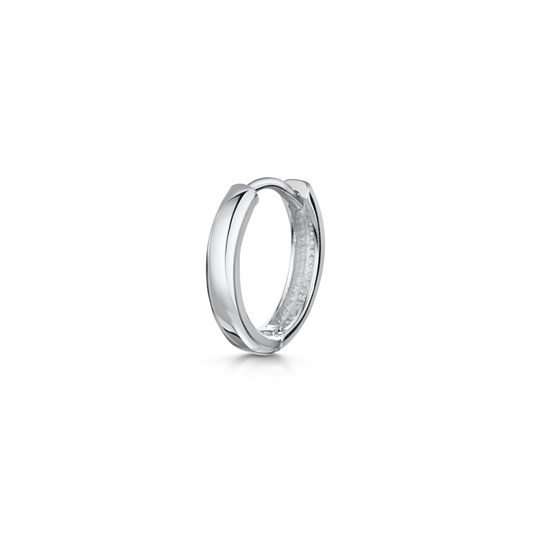 astrid miyu 9k solid white gold simple huggie earring Huggies and Hoops Laura Bond