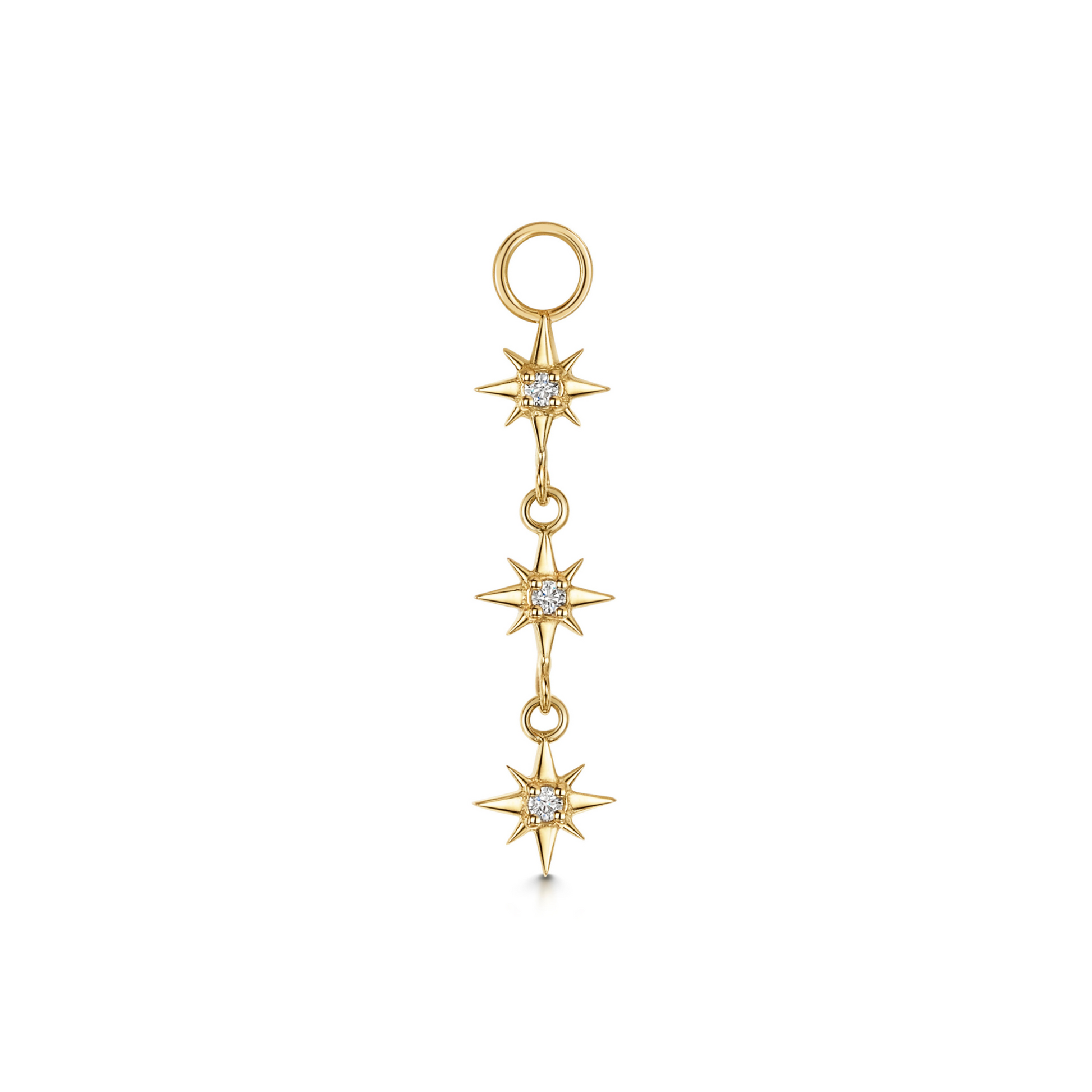 astrid miyu Charmed by Laura Bond - 9k solid yellow gold North Star earring charm Chains and Charms Laura Bond