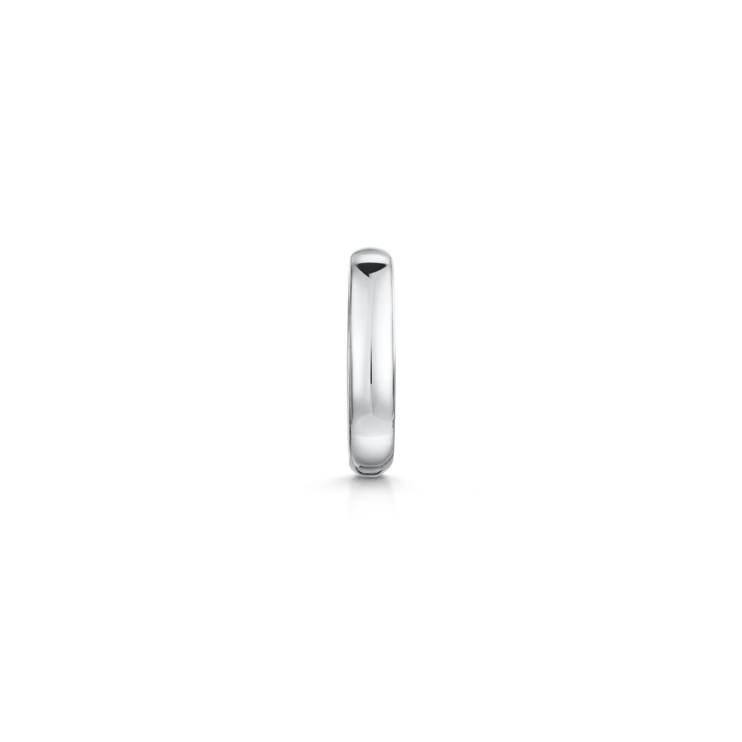 astrid miyu 9k solid white gold simple huggie earring Huggies and Hoops Laura Bond