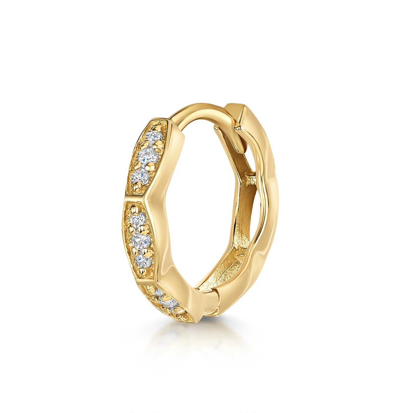 9k solid yellow gold Evelyn huggie earring 8mm Huggies and Hoops Laura Bond Maria Tash astrid miyu