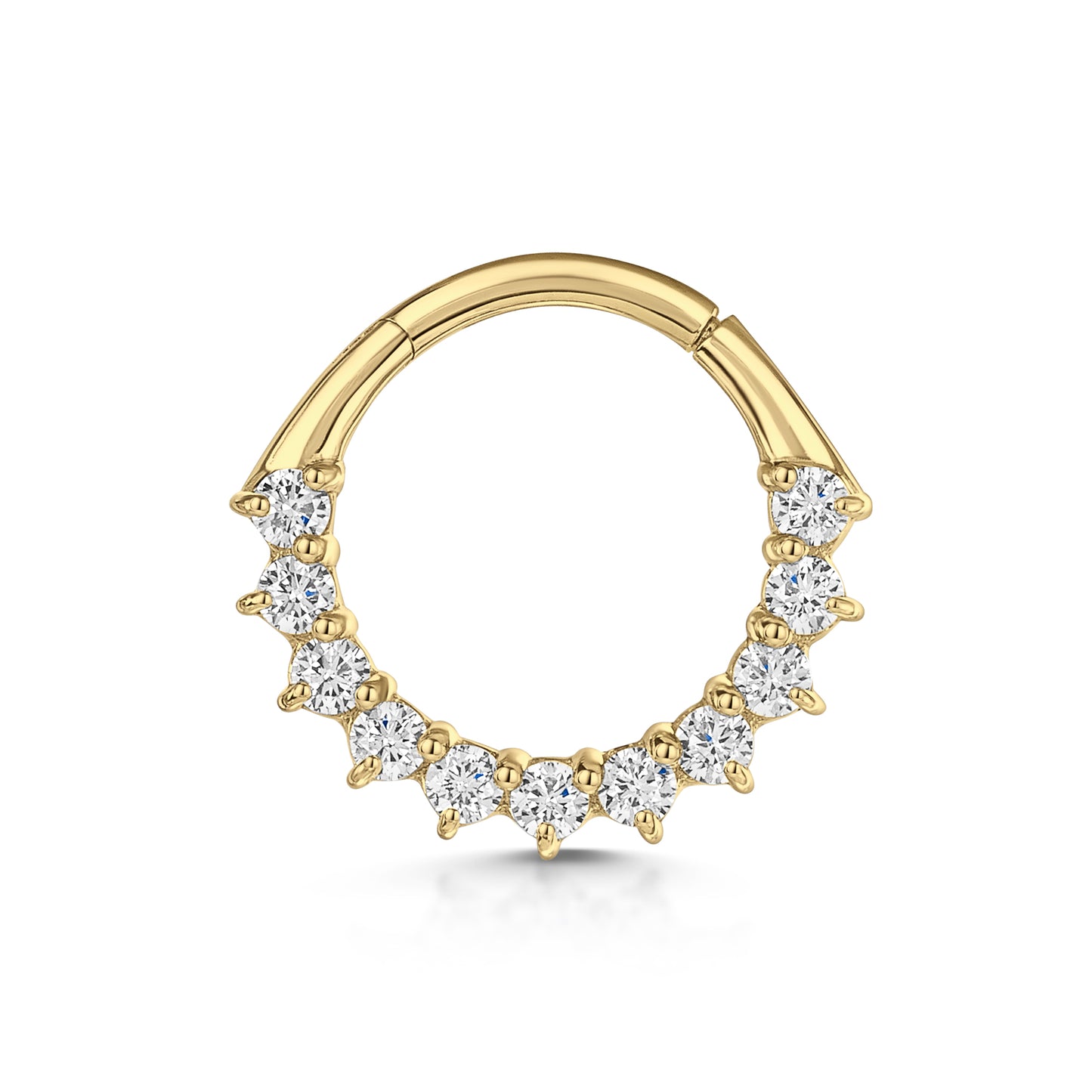 9k solid yellow gold Sophie hoop for daith and septum Huggies and Hoops Laura Bond Maria Tash