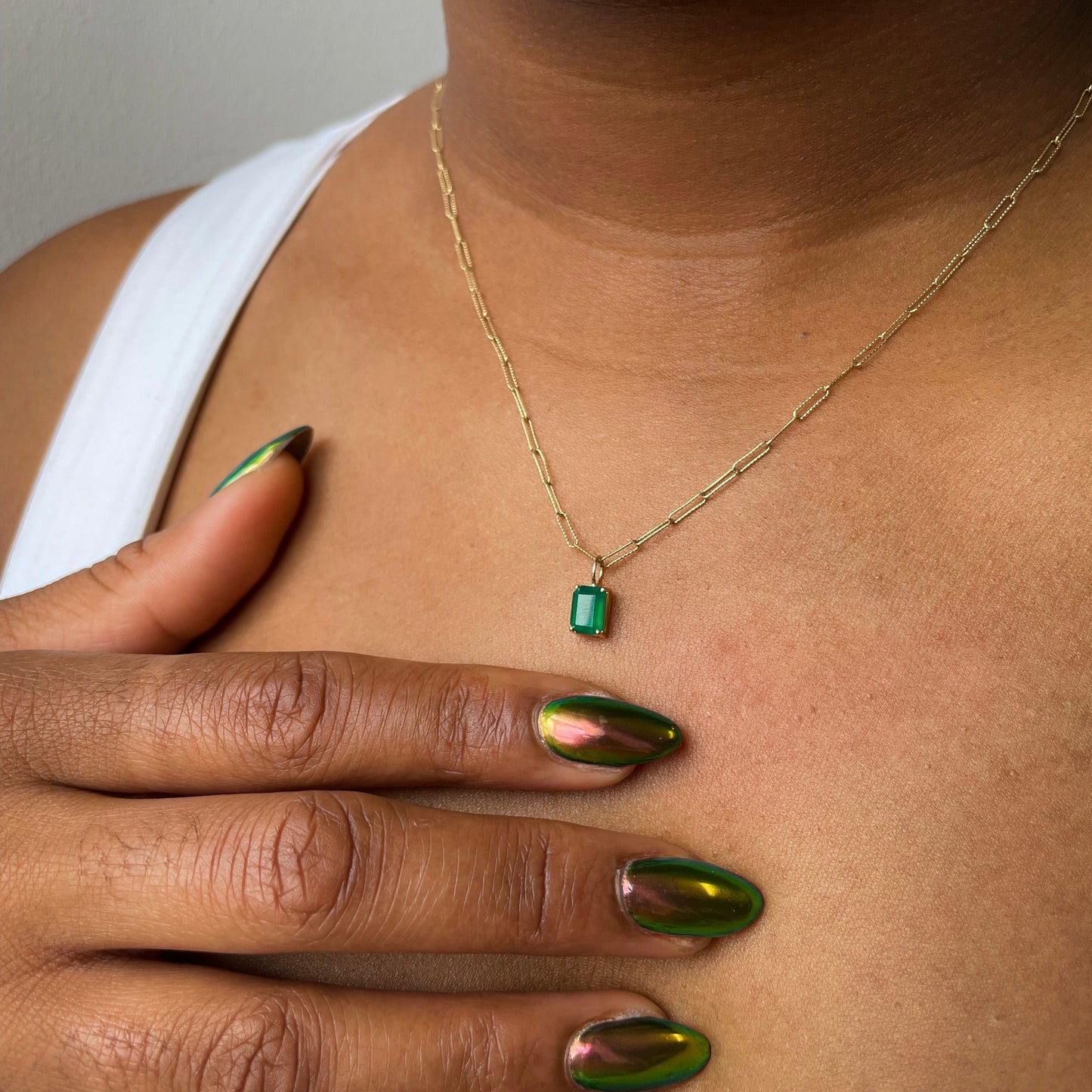 9k solid yellow gold 18" paperclip necklace chain