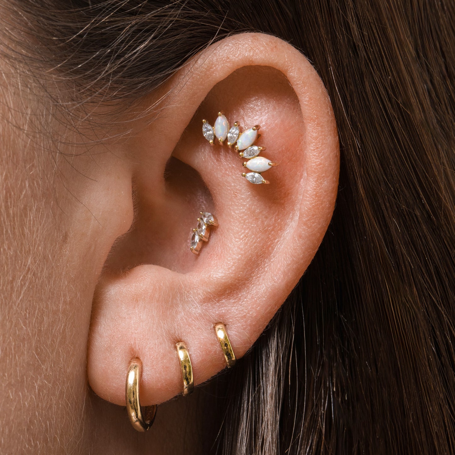 9k solid yellow gold 6mm simple mini huggie earring Huggies and Hoops Laura Bond Maria Tash astrid miyu
