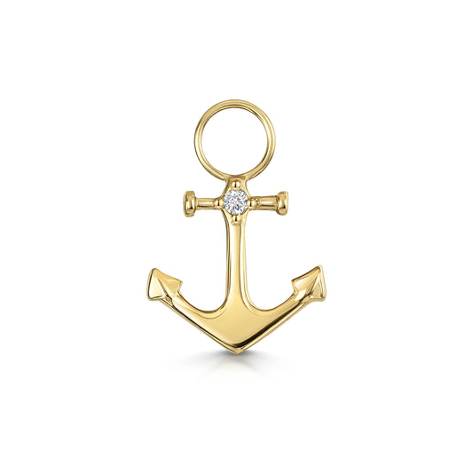 astrid miyu 9k solid yellow gold Anchor earring charm Chains and Charms Laura Bond