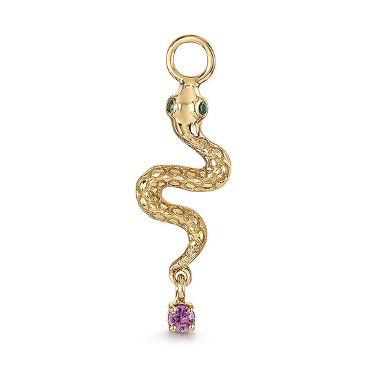 astrid miyu 9k solid yellow gold snake earring charm Chains and Charms Laura Bond