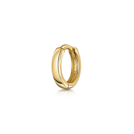 astrid miyu 9k solid yellow gold 6mm simple mini huggie earring Huggies and Hoops Laura Bond