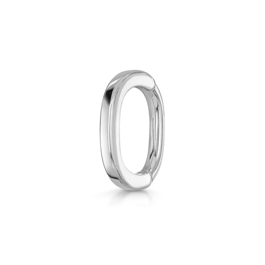 astrid miyu 9k solid white gold 7mm 16g oval rook clicker hoop earring Huggies and Hoops Laura Bond