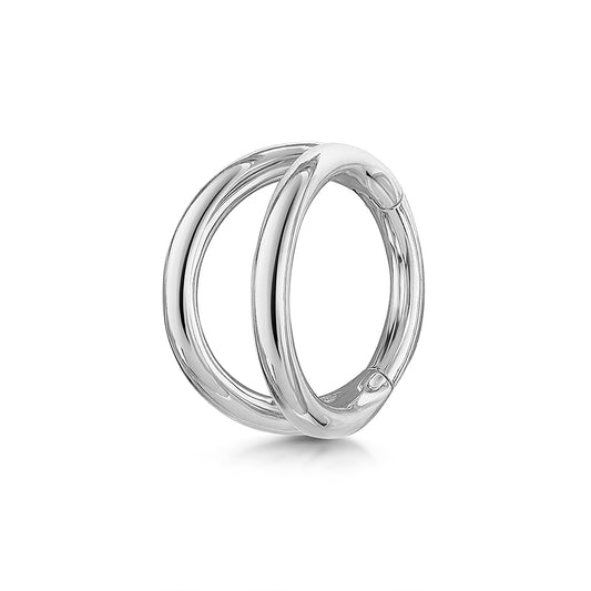 astrid miyu 9k solid white gold double clicker hoop earring Huggies and Hoops Laura Bond