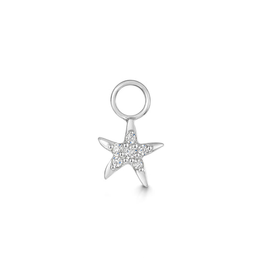 astrid miyu 9k solid white gold Starfish earring charm Chains and Charms Laura Bond