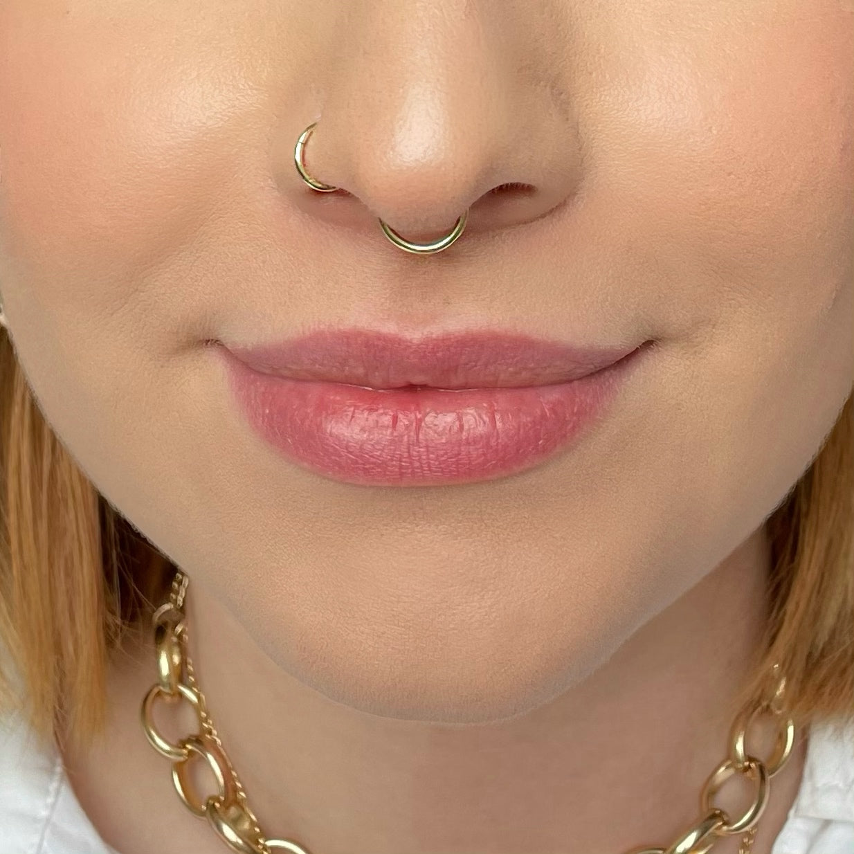 14k solid yellow gold 8mm clicker hoop earring - LAURA BOND jewellery
