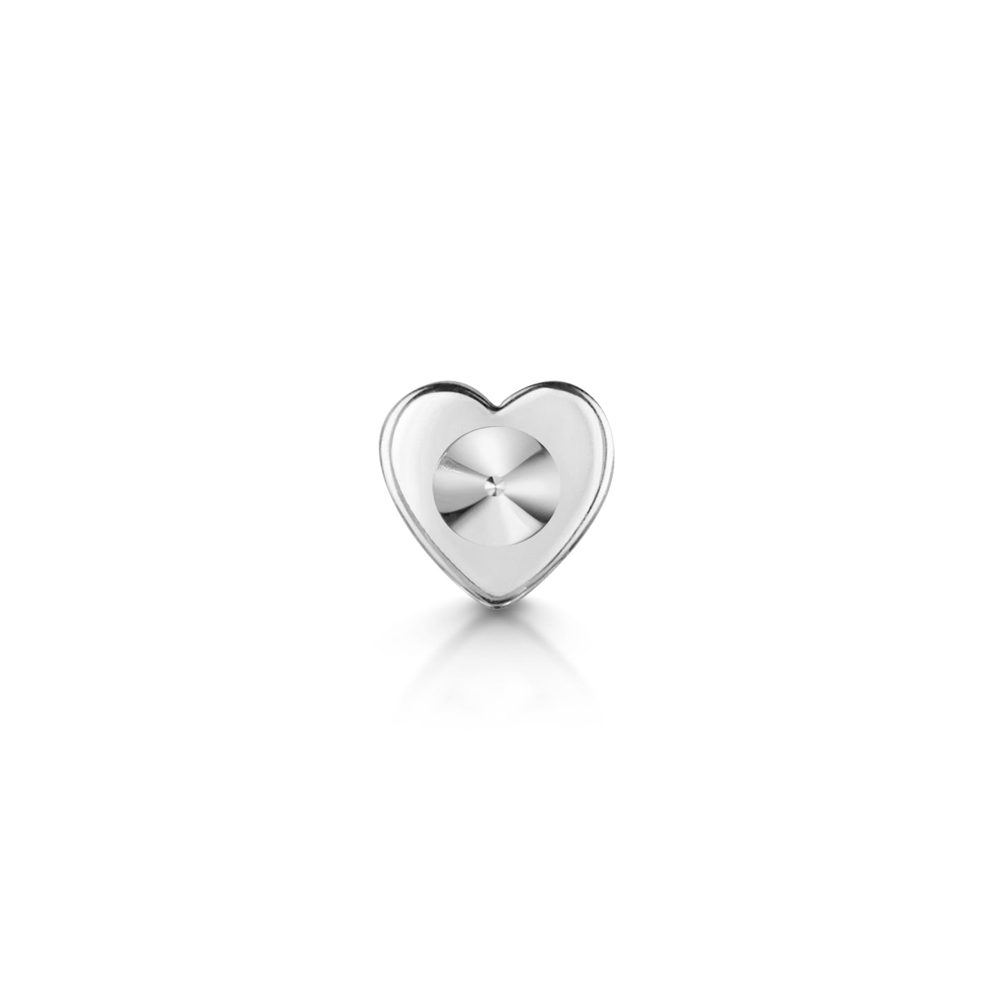 9k solid white gold tiny spike flat back labret stud earring - LAURA BOND jewellery