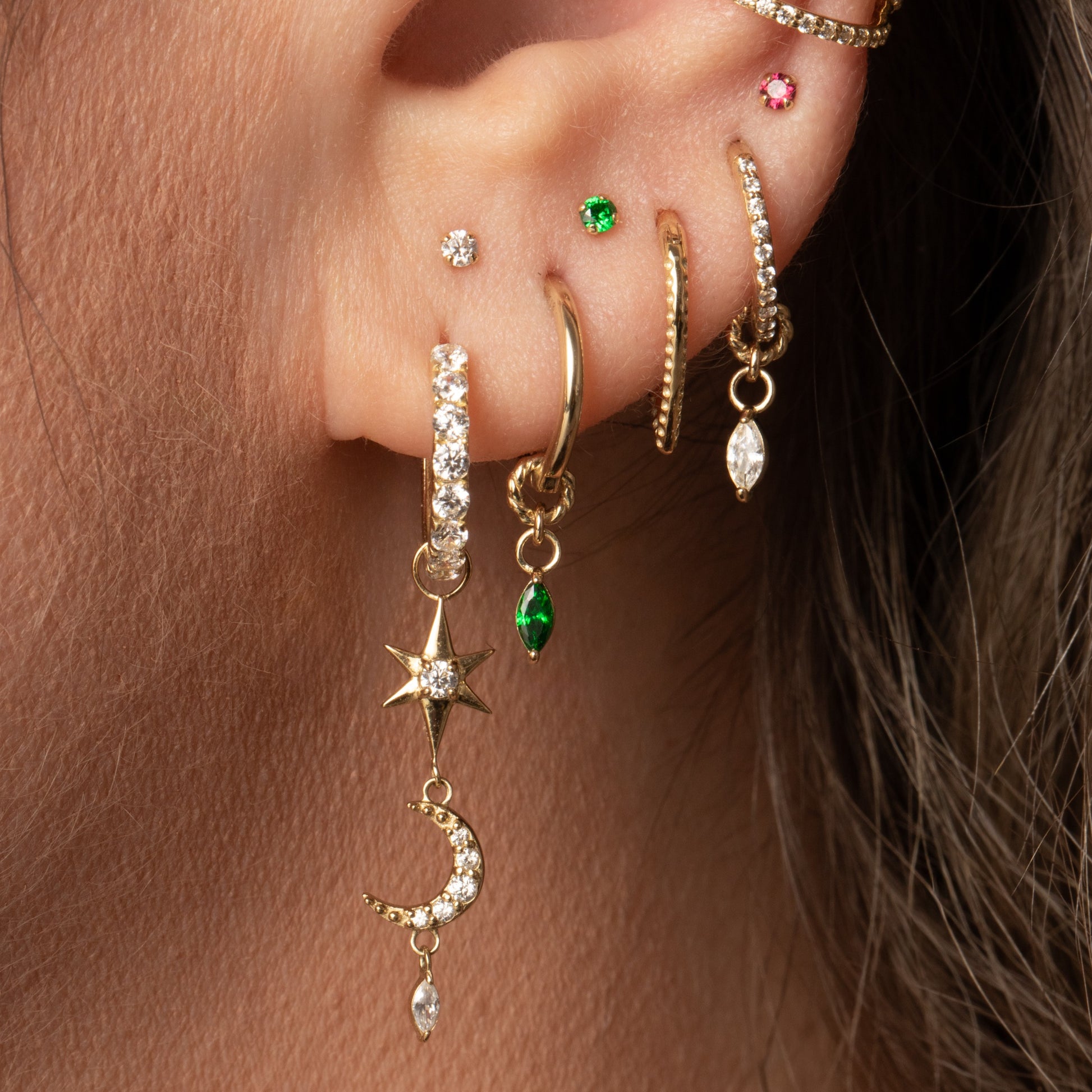 astrid miyu 9k solid yellow gold 10mm Vespera huggie hoop earring pair Huggies and Hoops Laura Bond