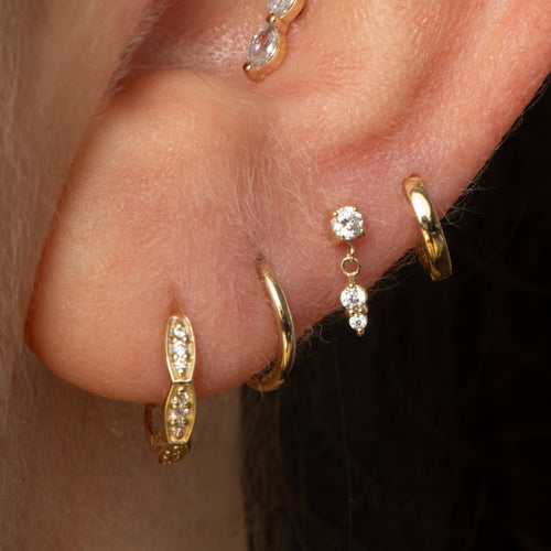 9k solid yellow gold Drops of Jupiter flat back labret stud earring Cartilage Studs Laura Bond Maria Tash astrid miyu