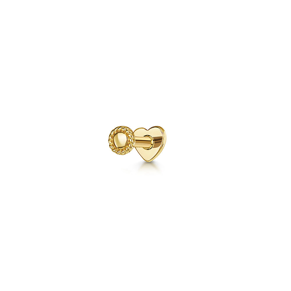 astrid miyu 9k solid yellow gold mini Bouton flat back labret stud earring 6mm Cartilage Studs Laura Bond