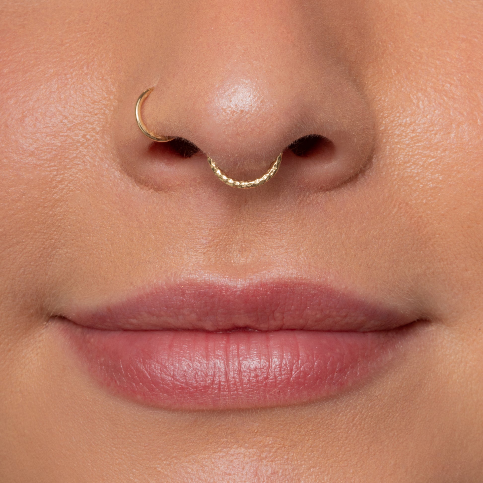 Gold Nose Small Septum Nose Rings 14k Real Gold Nose Rings Sylwia