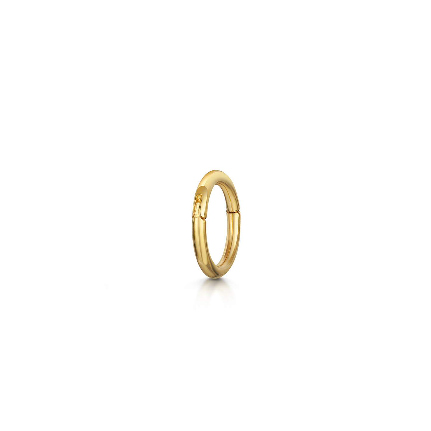 9k solid yellow gold 5mm 18g clicker hoop earring Huggies and Hoops Laura Bond Maria Tash
