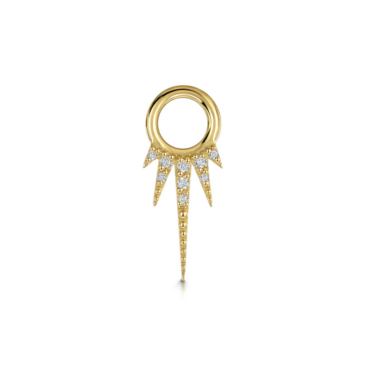 Charmed by Laura Bond - 9k solid yellow gold Sun Ray earring charm Chains and Charms Laura Bond Maria Tash astrid miyu