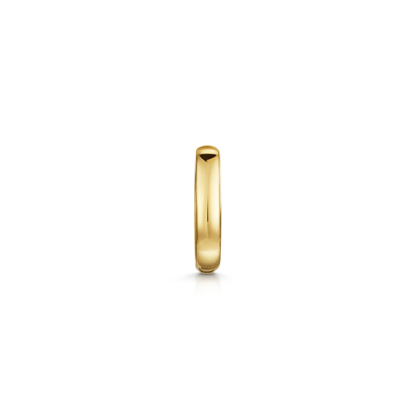 9k solid yellow gold simple huggie earring