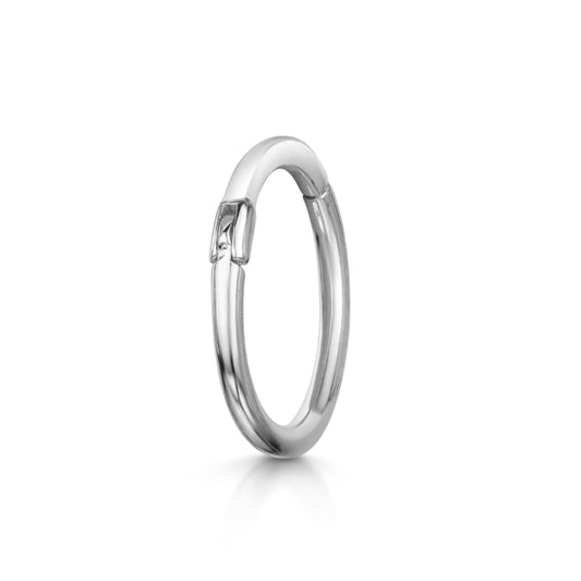 14k solid white gold 16g clicker hoop earring Huggies and Hoops Laura Bond Maria Tash astrid miyu