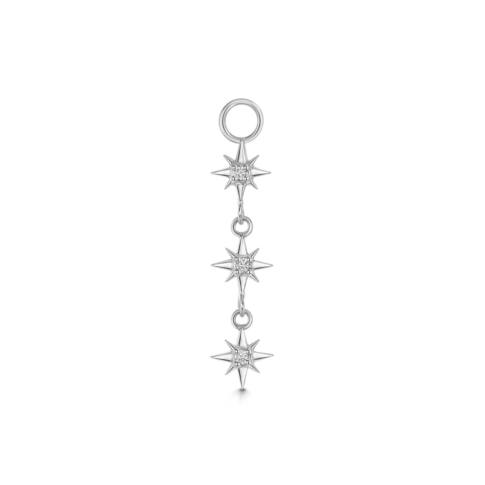Charmed by Laura Bond - 9k solid white gold North Star earring charm Chains and Charms Laura Bond Maria Tash astrid miyu