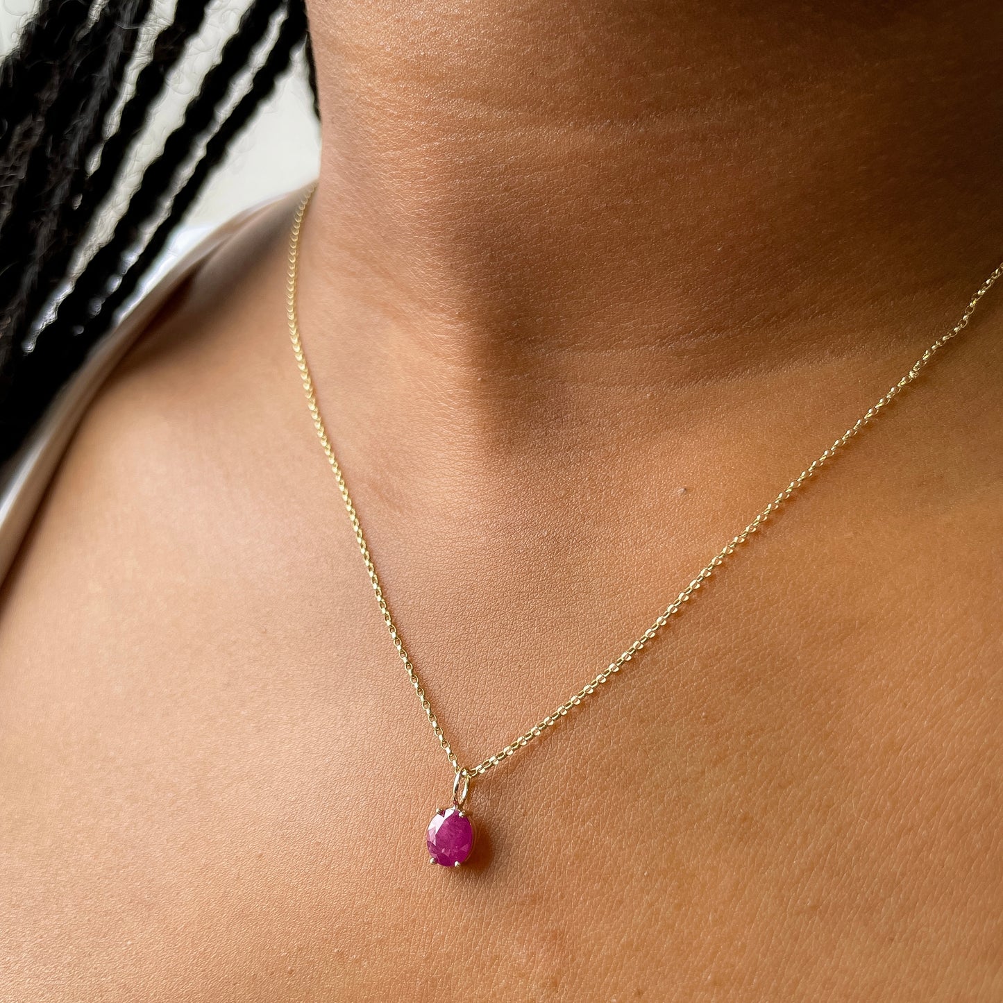 9k solid yellow gold birth stone necklace pendant