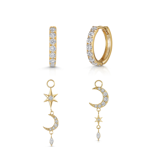 astrid miyu 9k solid yellow gold 10mm Vespera huggie hoop earring pair Huggies and Hoops Laura Bond