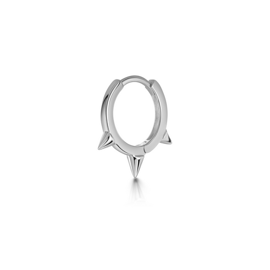 9k solid white gold 8mm plain spike huggie earring Huggies and Hoops Laura Bond Maria Tash astrid miyu