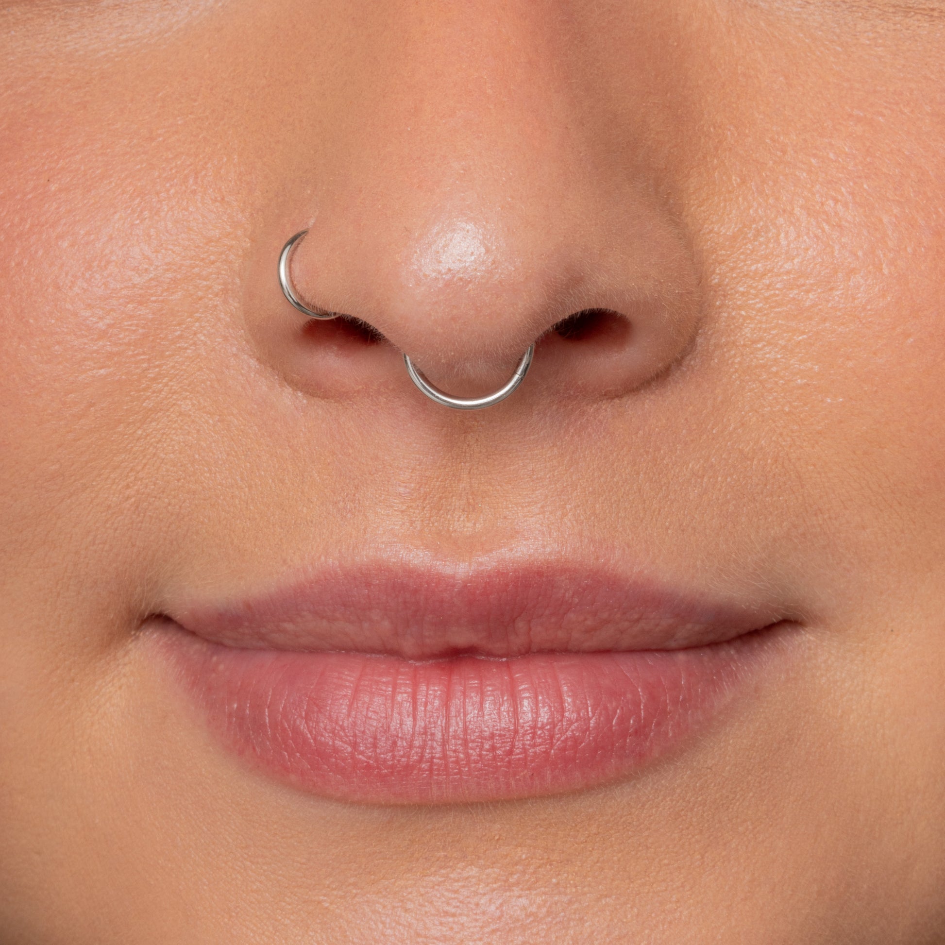 9k solid white gold 8mm 18g clicker hoop earring Huggies and Hoops Laura Bond Maria Tash