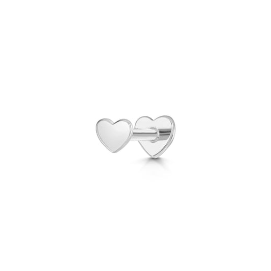 9k solid white gold Adore flat back labret stud earring 6mm Cartilage Studs Laura Bond Maria Tash astrid miyu