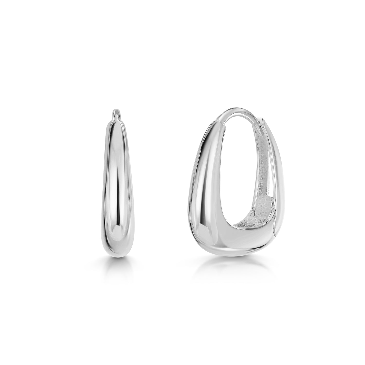 9k solid white gold Delphie Domed huggie earring pair Earring Pairs Laura Bond Maria Tash astrid miyu