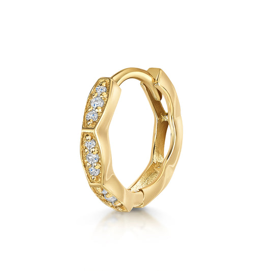 9k solid yellow gold Evelyn huggie earring 8mm Huggies and Hoops Laura Bond Maria Tash astrid miyu