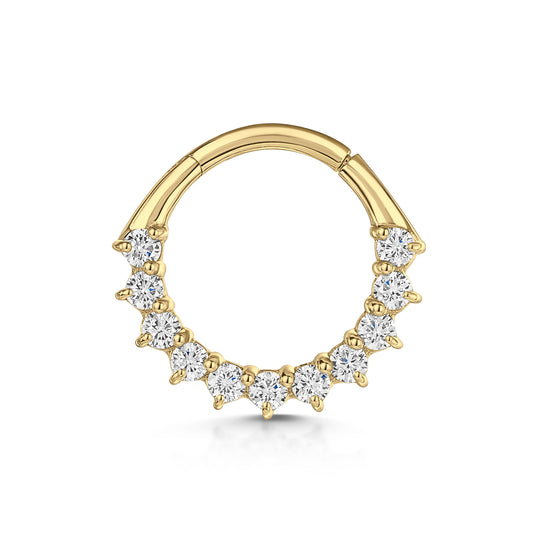 9k solid yellow gold Sophie hoop for daith and septum Huggies and Hoops Laura Bond Maria Tash