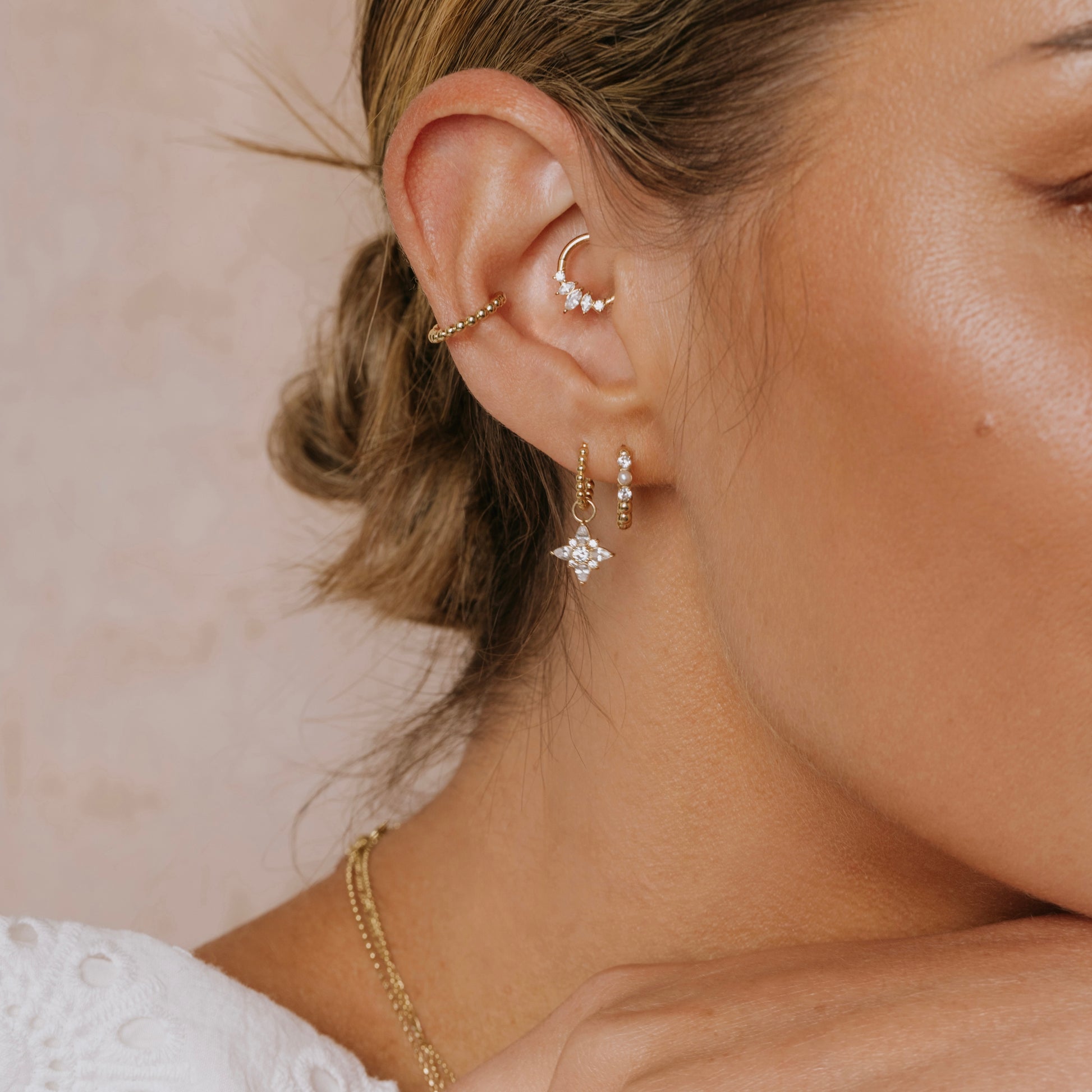 9k solid yellow gold Guiding Light earring charm Chains and Charms Laura Bond Maria Tash astrid miyu
