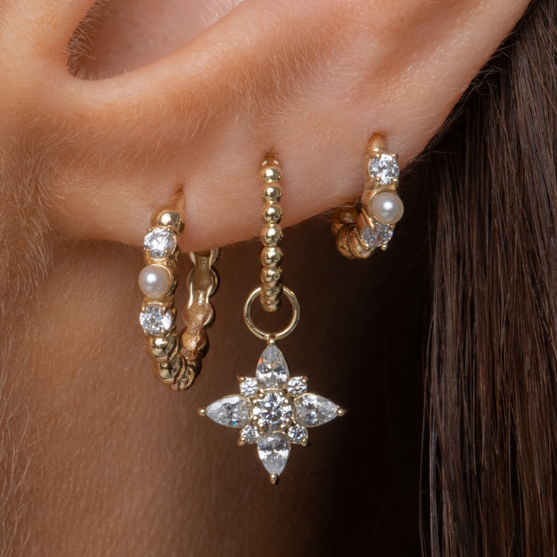 9k solid yellow gold Guiding Light earring charm Chains and Charms Laura Bond Maria Tash astrid miyu