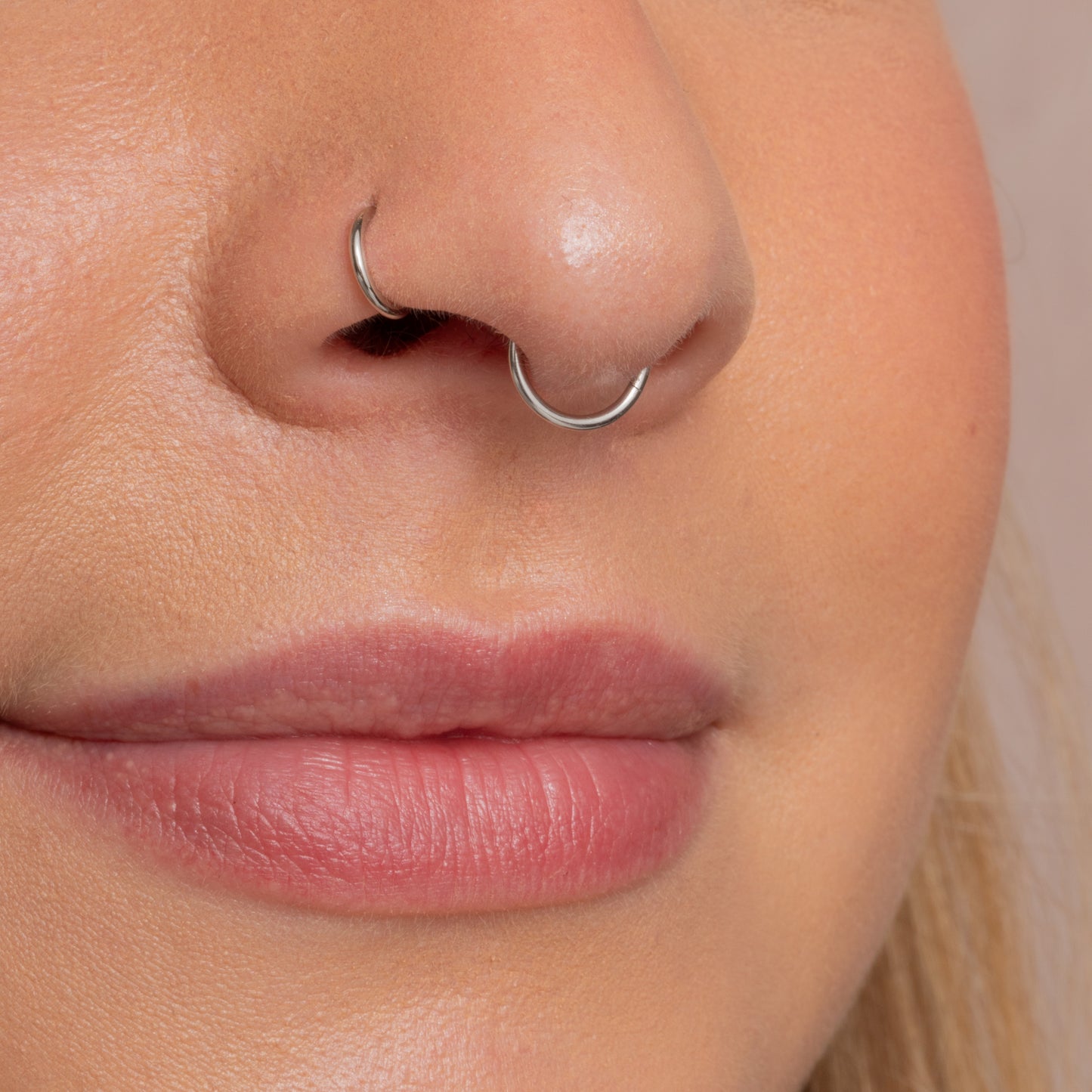 14k solid white gold 8mm 16g clicker hoop earring Huggies and Hoops Laura Bond Maria Tash