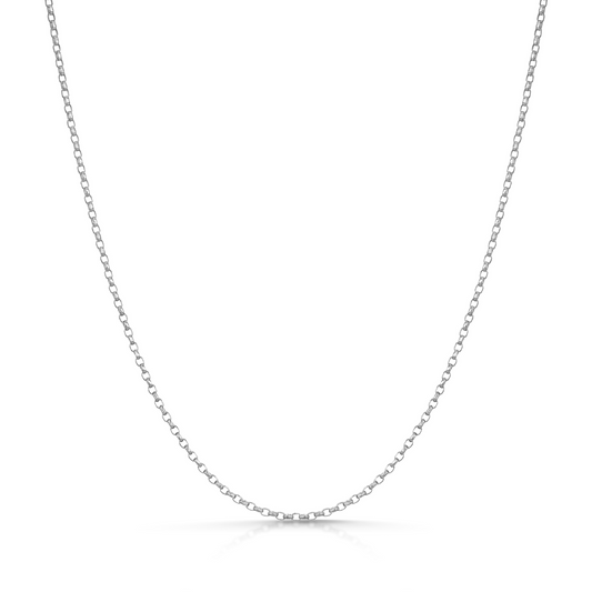 9k solid white gold belcher necklace chain Laura Bond Maria Tash astrid miyu
