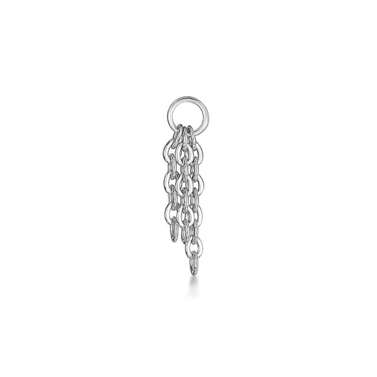 9k solid white gold Sunlight floating chain charm