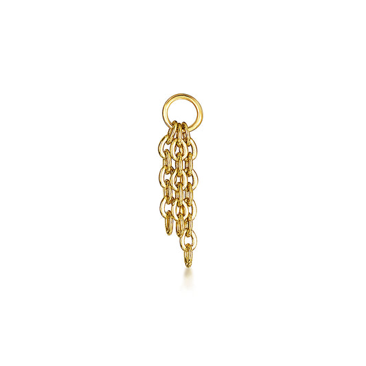 9k solid yellow gold Sunlight floating earring chain charm Chains and Charms Laura Bond Maria Tash