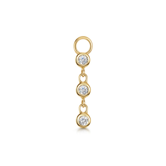 Charmed by Laura Bond - 9k solid yellow gold beaded droplet earring charm Chains and Charms Laura Bond Maria Tash