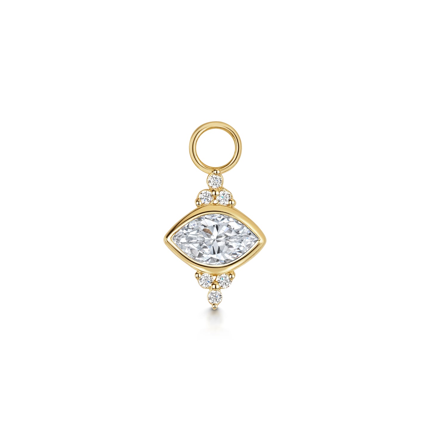 Charmed by Laura Bond - 9k solid yellow gold trio marquise earring charm Chains and Charms Laura Bond Maria Tash astrid miyu
