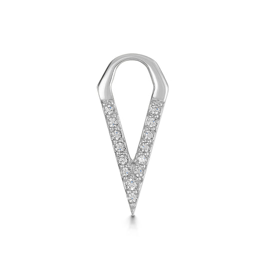 Charmed by Laura Bond - 9k solid white gold shards of light charm Chains and Charms Laura Bond Maria Tash astrid miyu