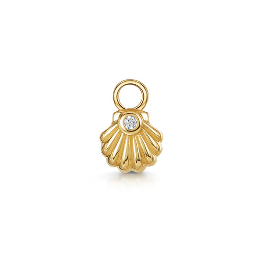 Charmed by Laura Bond - 9k solid yellow gold clam shell charm Chains and Charms Laura Bond Maria Tash astrid miyu