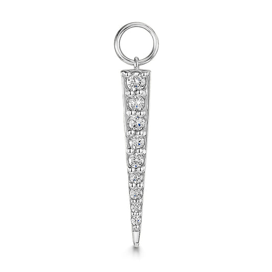 astrid miyu 9k solid white gold crystal spike earring charm Chains and Charms Laura Bond