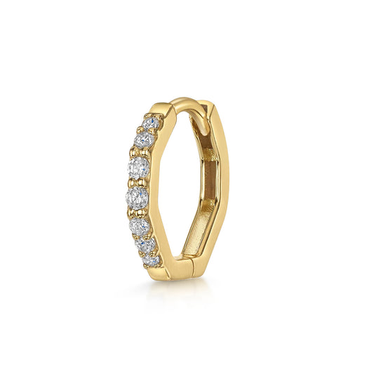 9k solid yellow gold Octavia huggie hoop 8mm Huggies and Hoops Laura Bond Maria Tash astrid miyu