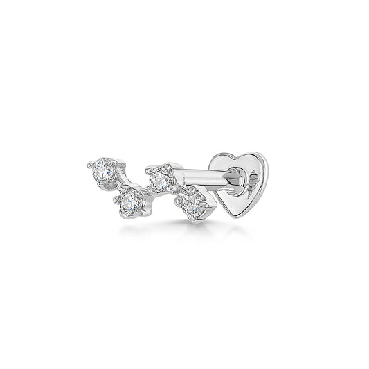 astrid miyu 9k solid white gold mini constellation flat back labret stud earring Cartilage Studs Laura Bond