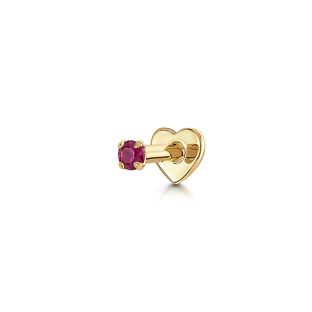 astrid miyu 9k solid yellow gold tiny red crystal gem 2mm flat back labret stud earring Cartilage Studs Laura Bond