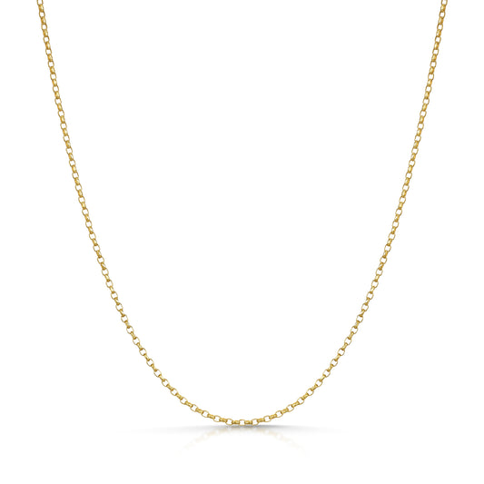 9k solid yellow gold belcher necklace chain