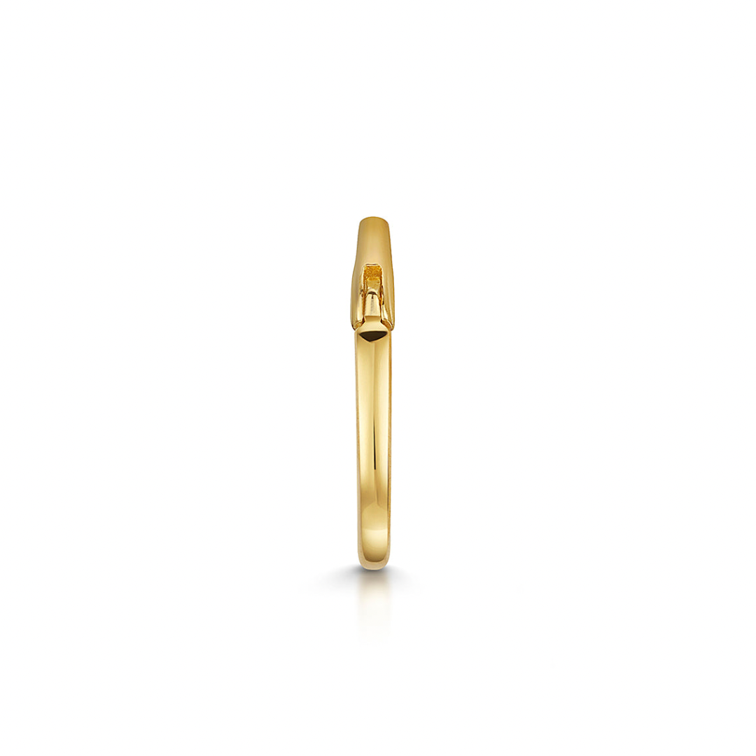 14k solid yellow gold 8mm 16g clicker hoop earring Huggies and Hoops Laura Bond Maria Tash