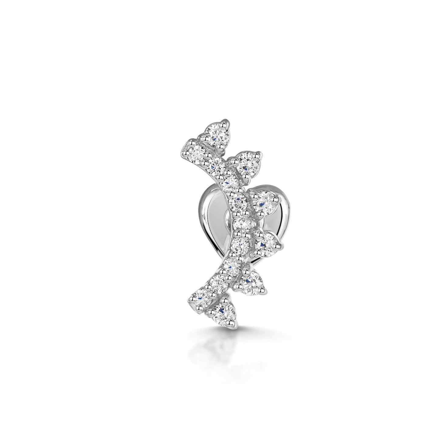 14k solid white gold Tala flat back labret stud earring 8mm Cartilage Studs Laura Bond Maria Tash